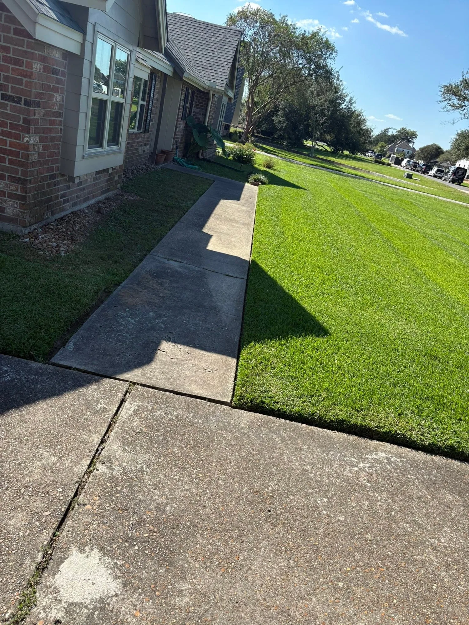 Completed lawn project serving Vinton, Louisiana