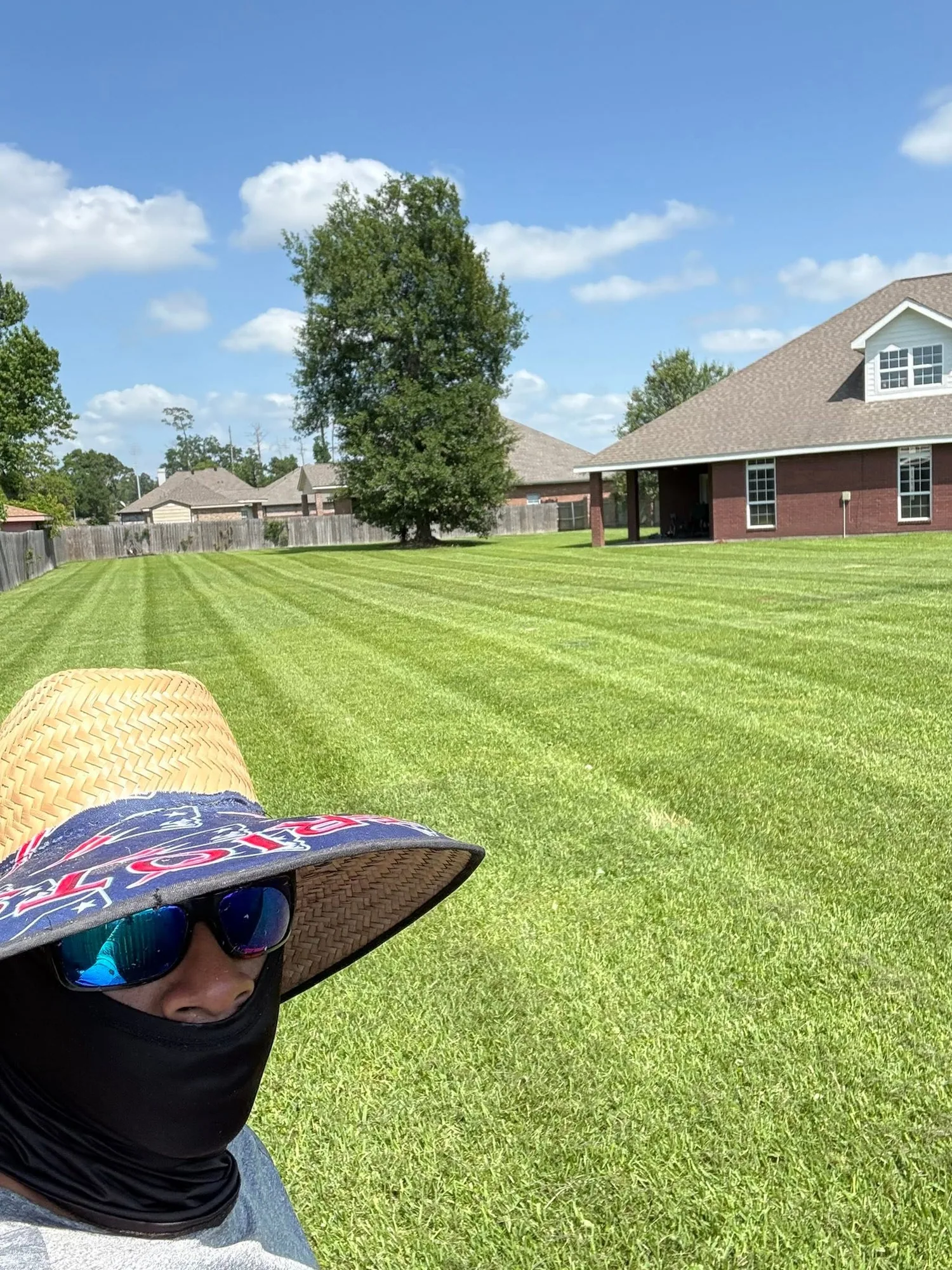 Completed lawn project serving Sulphur, Louisiana