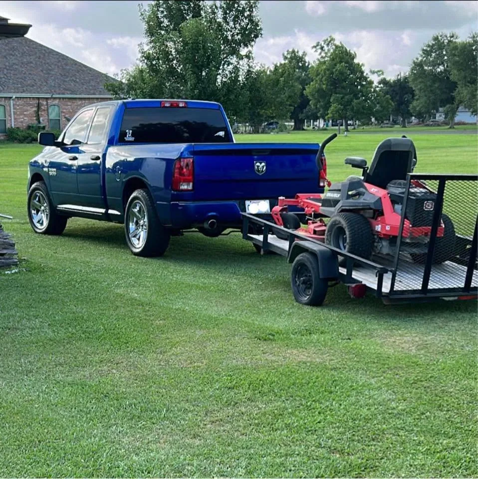 Washington Lawn Care and Service truck and mower